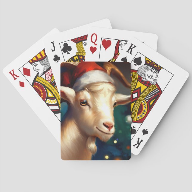 Christmas Goat (1) Poker Cards (Back)