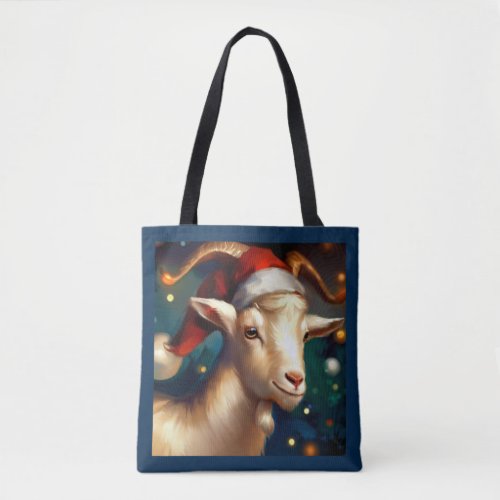 Christmas Goat 1 Tote Bag