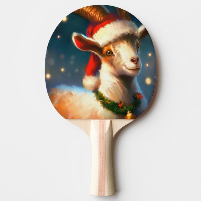 Christmas Goat (2) Ping Pong Paddle (Front)