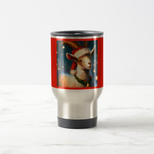 Christmas Goat 2 Travel Mug