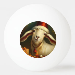 Christmas Goat (3) Ping Pong Ball