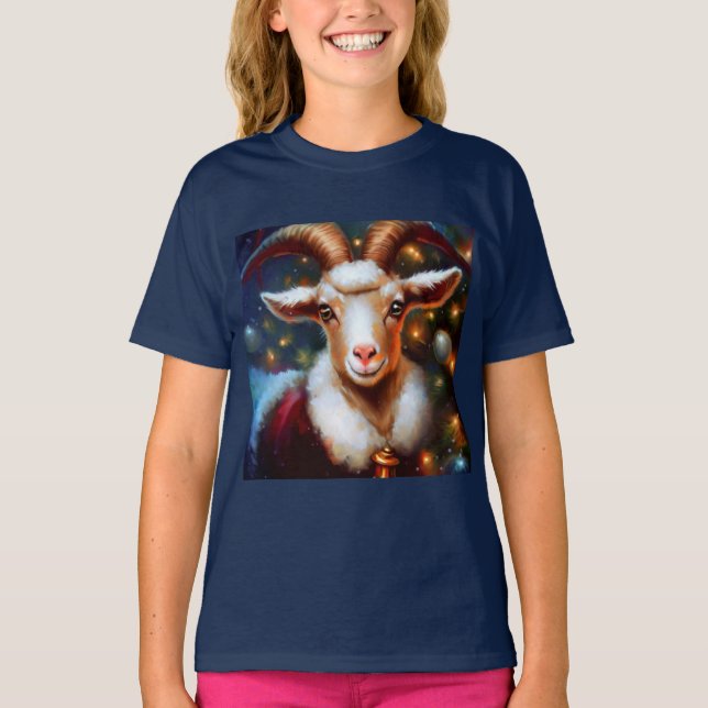 Christmas Goat 4 T-Shirt (Front)