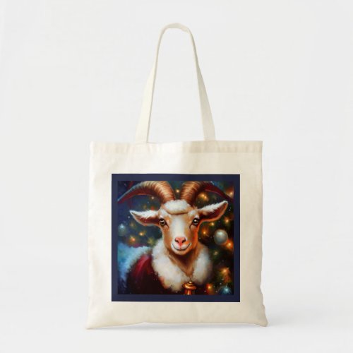 Christmas Goat 4 Tote Bag