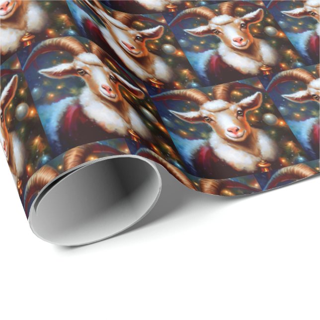 Christmas Goat 4 Wrapping Paper (Roll Corner)