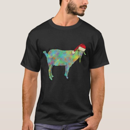 Christmas Goat Colorful T_Shirt