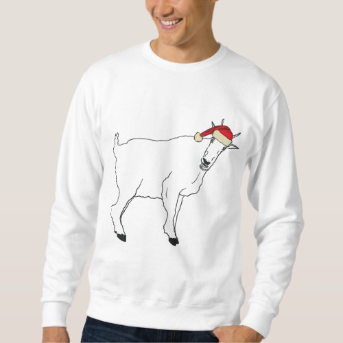 Christmas Goat Funny Simple Animal Art Sweatshirt