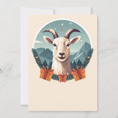 Christmas Goat Gifts Holiday Card