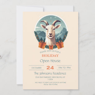 Christmas Goat Gifts Invitation