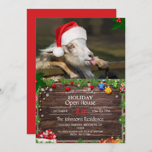 Christmas Goat Invitation