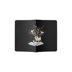 Christmas Goat On Tree Funny Santa Goat Lover Gift Passport Holder