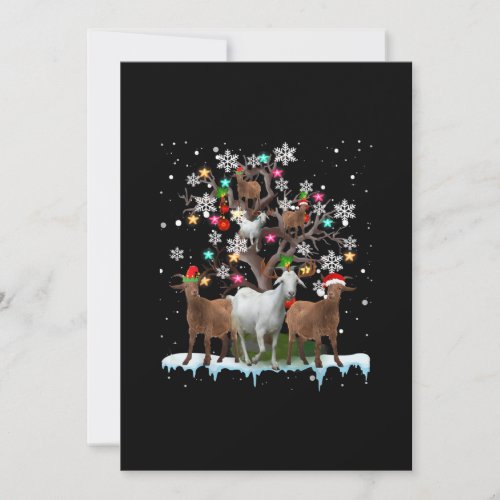 Christmas Goat On Tree Santa Goat Lover Save The Date