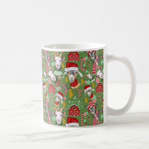 Christmas GOATS Candy and Jingle Bells GetYerGoat Coffee Mug