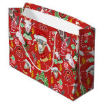 Christmas GOATS Candy and Jingle Bells GetYerGoat™ Large Gift Bag