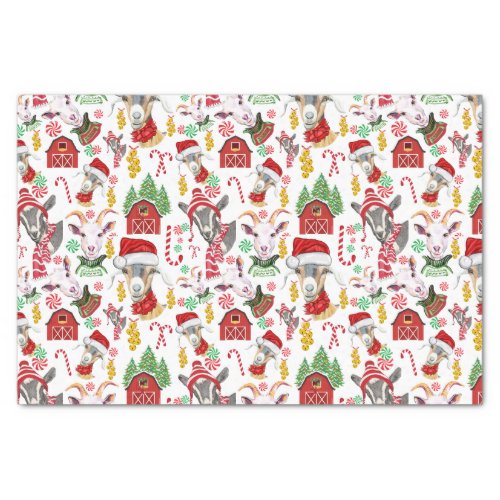 Christmas GOATS Candy and Jingle Bells GetYerGoat Tissue Paper