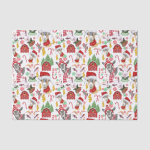 Christmas GOATS Candy and Jingle Bells GetYerGoat™ Tissue Paper