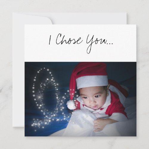 Christmas Godparent Proposal Baby with Santa Hat Card