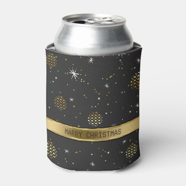 Christmas Gold Balls Can Cooler (Can Front)