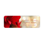 Christmas ,Gold Bokeh, Poinsettia Label<br><div class="desc">Adorable christmas poinsettia  on shiny gold  background. An elegant and sophisticated designe.Costumize with your name and address details.</div>