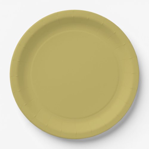 Christmas Gold Color Solid Color Paper Plates