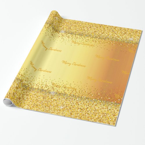 Christmas gold glitter sparkle golden wrapping paper