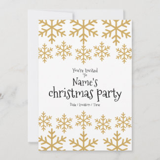 Christmas Gold Party Holiday Card