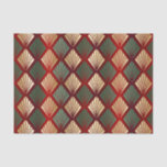 Christmas Gold Red Green Art Deco Tissue Paper