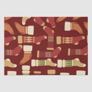 Christmas Gold, Red, Green Socks  Tissue Paper