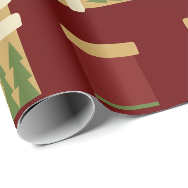 Christmas Gold, Red, Green Socks  Wrapping Paper (Roll Corner)