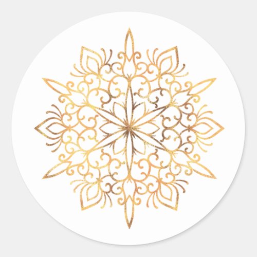 Christmas Gold snowflake stickers