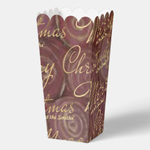 Christmas Gold Swirls Favor Boxes
