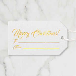 Elegant Faux Gold Metallic Look Blank Template Gift Tags