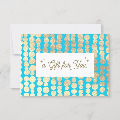 Christmas Gold Turquoise Gift Certificate