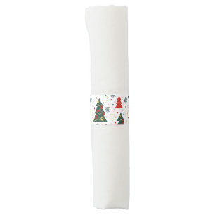 Christmas Gold Twinkle Starry Pines Napkin Bands