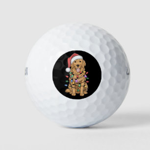 Christmas Golden Retriever Dog Lover Gift Mom Dad Golf Balls