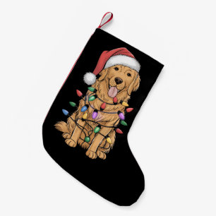 Christmas Golden Retriever Dog Lover Gift Mom Dad Small Christmas Stocking