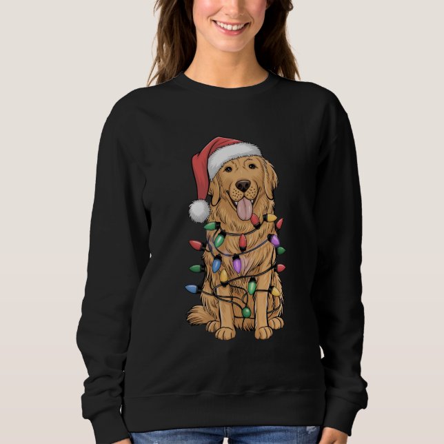 Christmas Golden Retriever Dog Lover Gift Mom Dad Sweatshirt (Front)