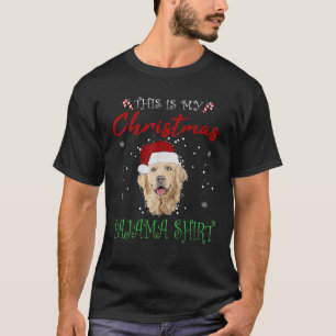 Christmas Golden Retriever Gift Pajama Dog Puppy R T-Shirt