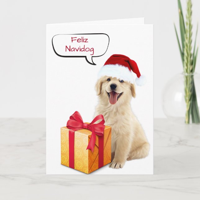 Christmas Golden Retriever Humor Card (Front)