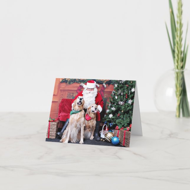Christmas - Golden Retriever - Sadie & Misty Holiday Card (Front)