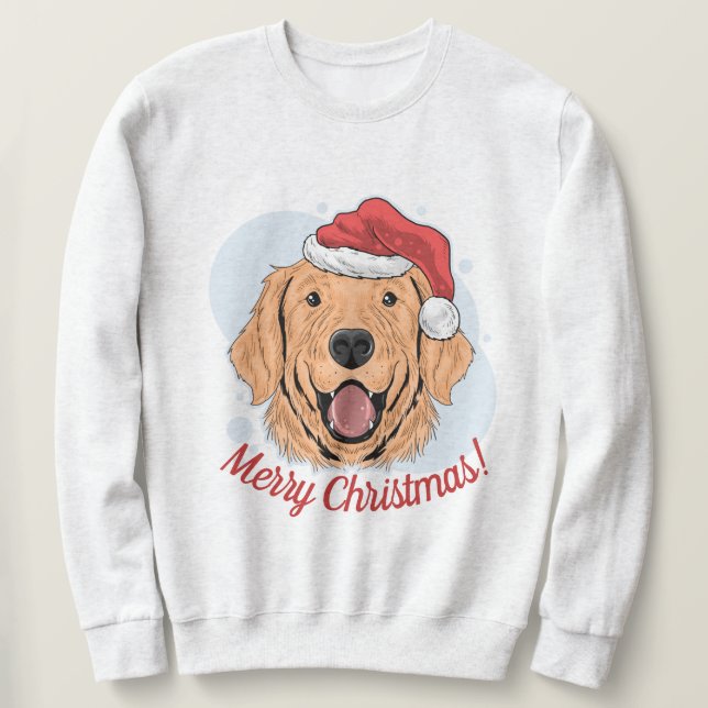 Christmas Golden Retriever Sweatshirt (Design Front)