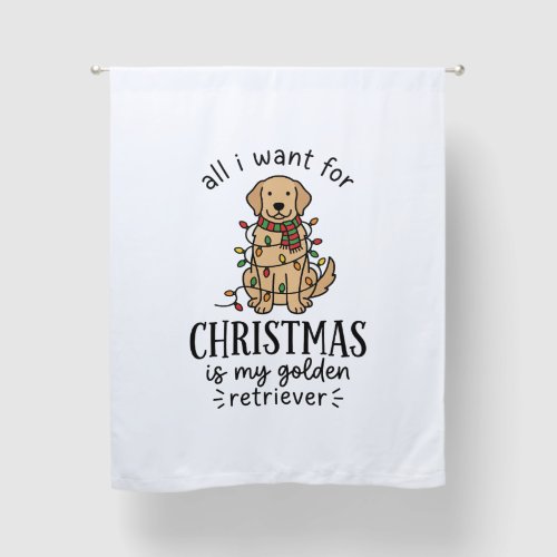 Christmas Golden Retriever Wish List Design Blackout Curtains