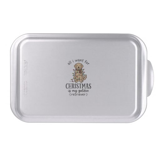 Christmas Golden Retriever Wish List Design Cake Pan