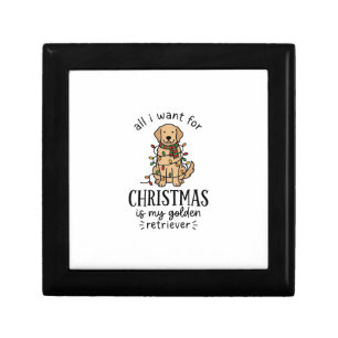 Christmas Golden Retriever Wish List Design Gift Box