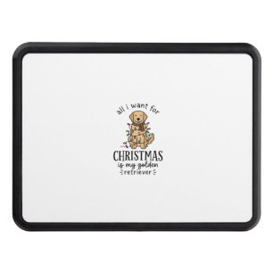 Christmas Golden Retriever Wish List Design Hitch Cover