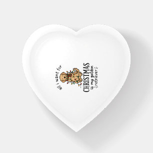 Christmas Golden Retriever Wish List Design Paperweight