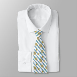 Christmas, Golden, snowflakes, holiday, new year, Neck Tie