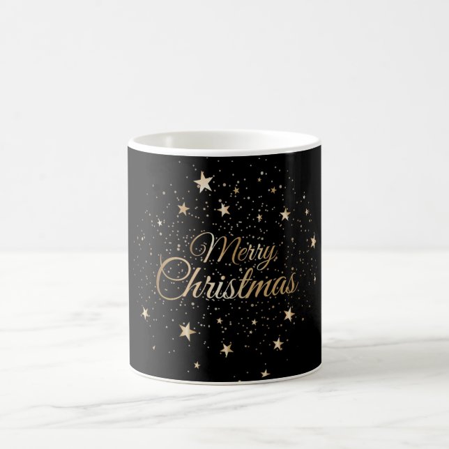 Christmas Golden Stars  Coffee Mug (Center)