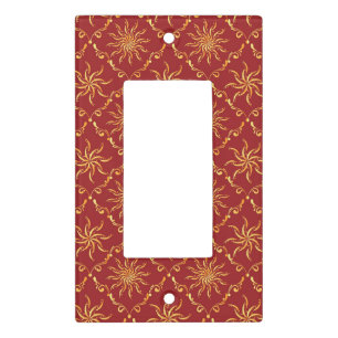 Christmas Golden Sun Pattern Light Switch Cover