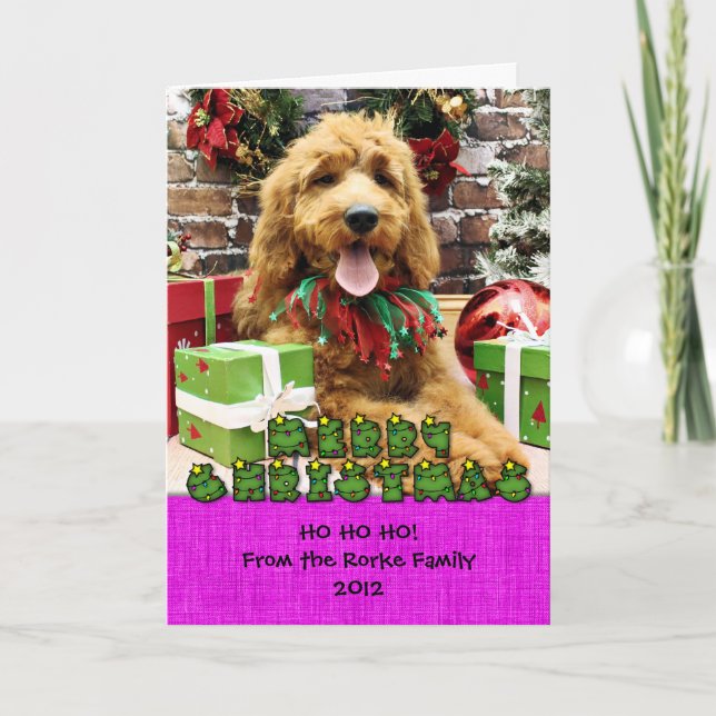 Christmas - GoldenDoodle - Claire Holiday Card (Front)