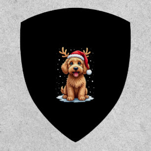 Christmas Goldendoodle Dog Reindeer Holiday Doodle Patch